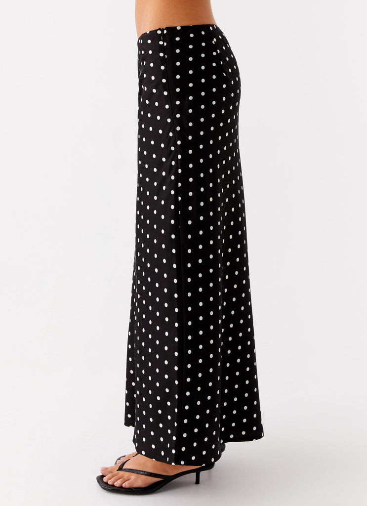 Peppermayo Peppermayo Exclusive - Breanne Midi Skirt - Black Polka Dot