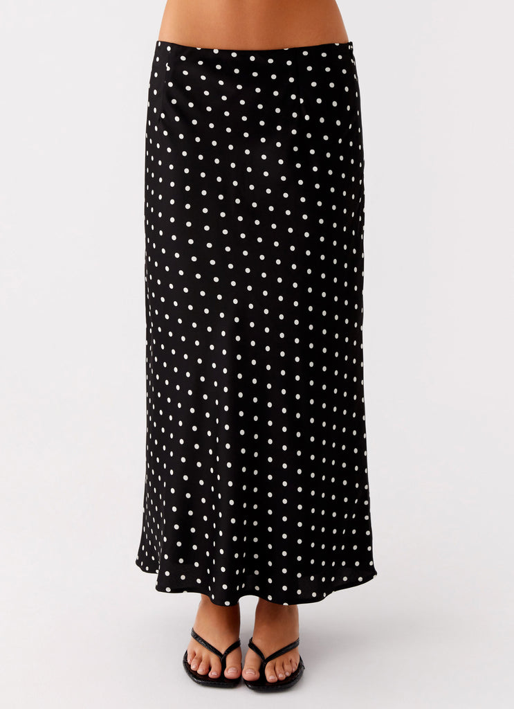Peppermayo Peppermayo Exclusive - Breanne Midi Skirt - Black Polka Dot