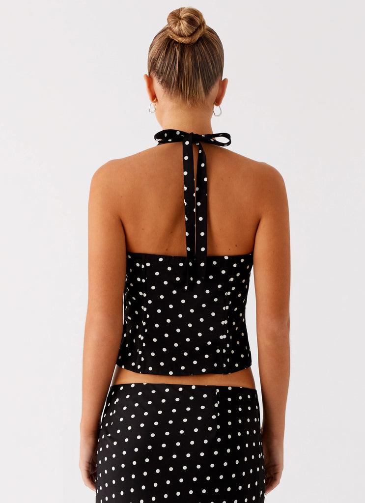 Peppermayo Peppermayo Exclusive - Breanne Top - Black Polka Dot
