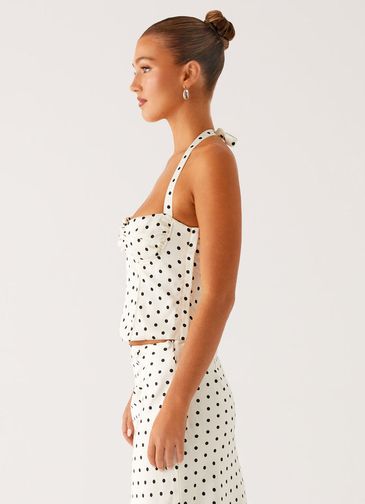 Peppermayo Peppermayo Exclusive - Breanne Top - White Polka Dot