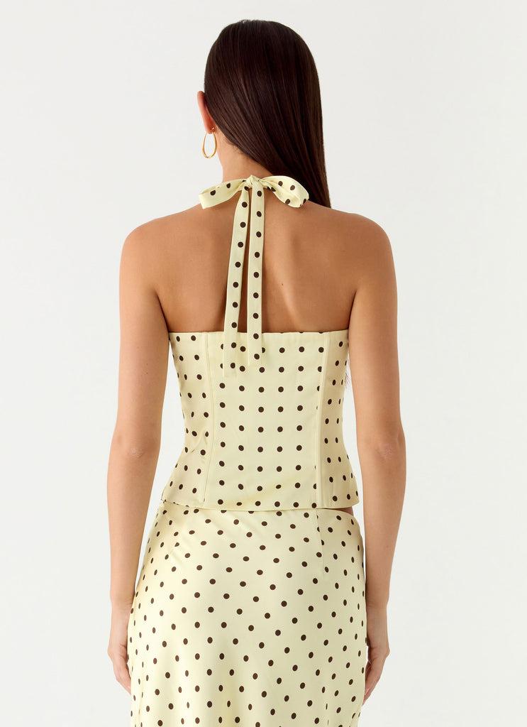 Peppermayo Peppermayo Exclusive - Breanne Top - Yellow Polka Dot