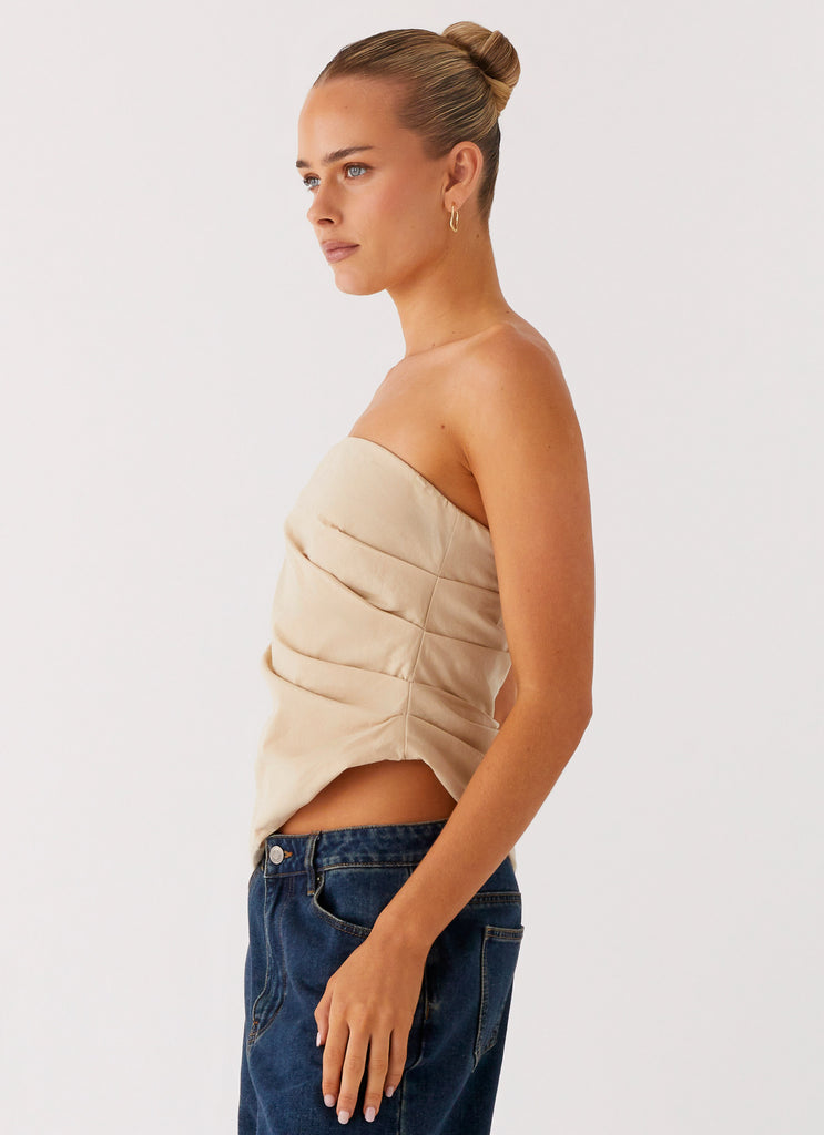 Peppermayo Peppermayo Exclusive - Briana Strapless Top - Tan