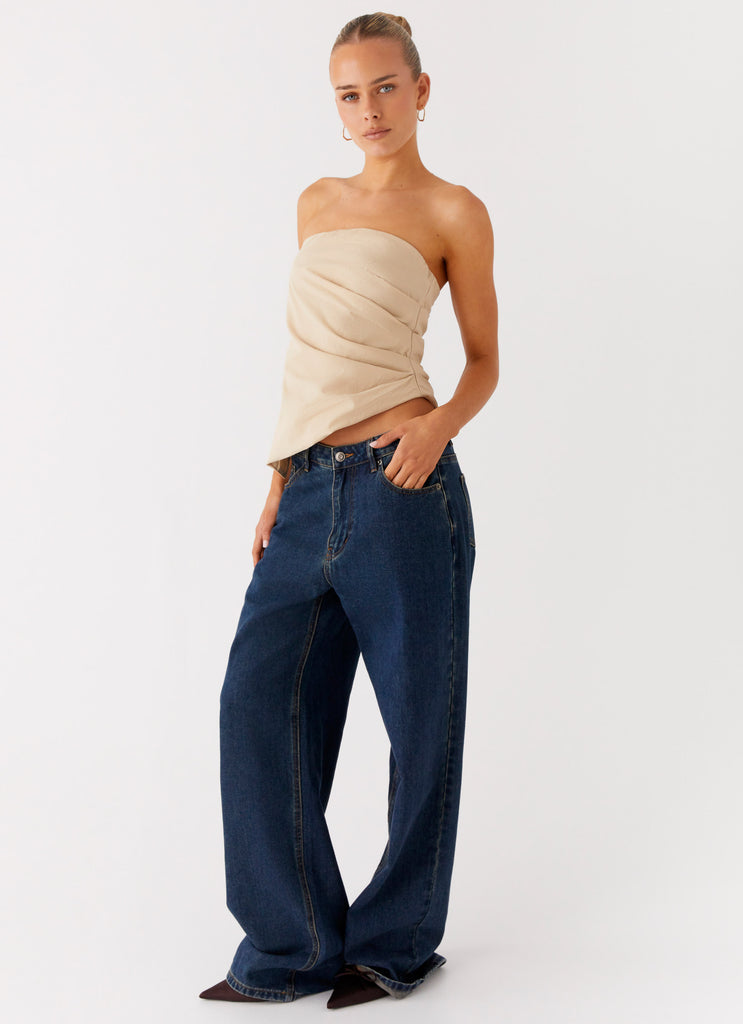 Peppermayo Peppermayo Exclusive - Briana Strapless Top - Tan