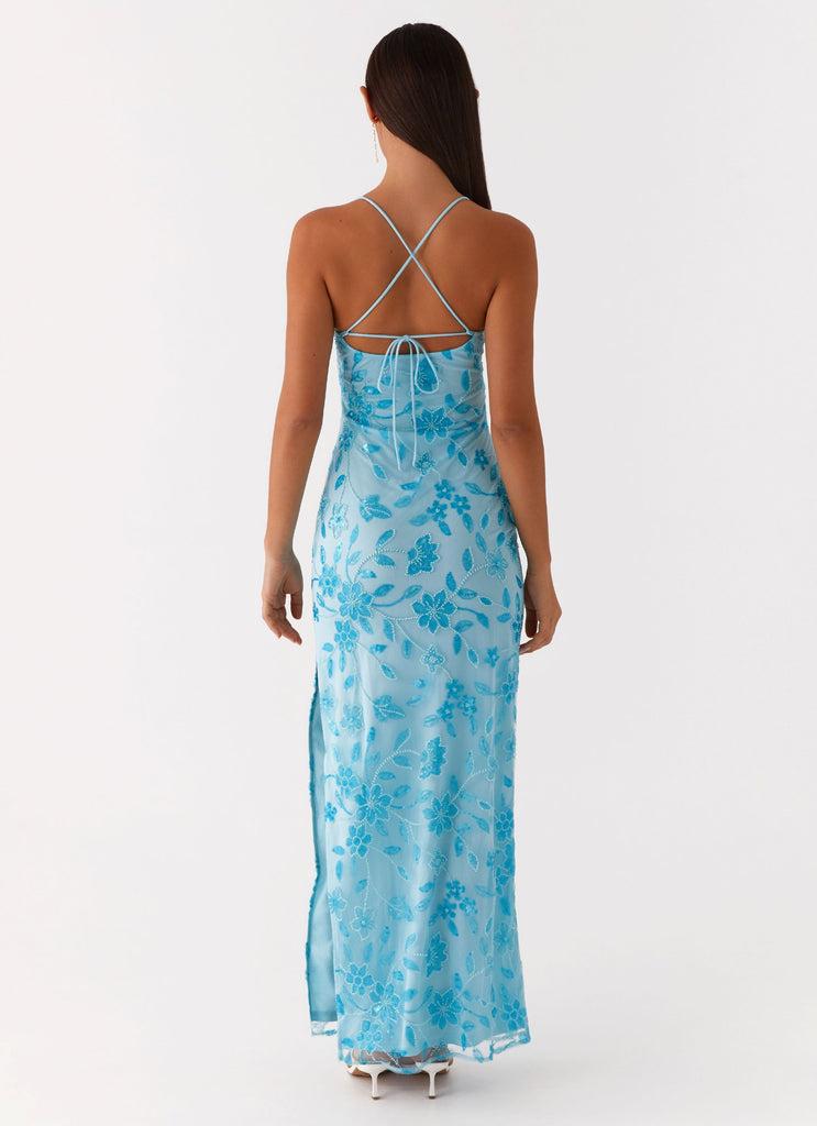 Peppermayo Peppermayo Exclusive - Bright Lights Beaded Maxi Dress - Blue