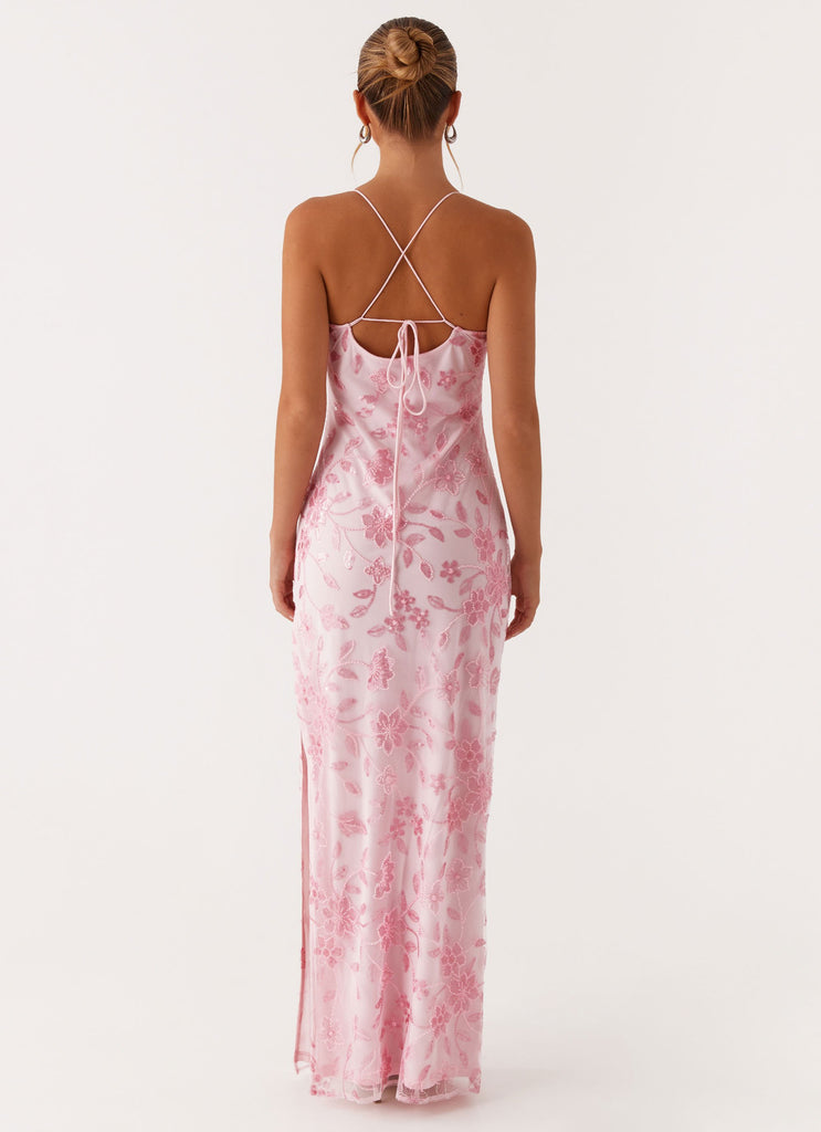 Peppermayo Peppermayo Exclusive - Bright Lights Beaded Maxi Dress - Pink