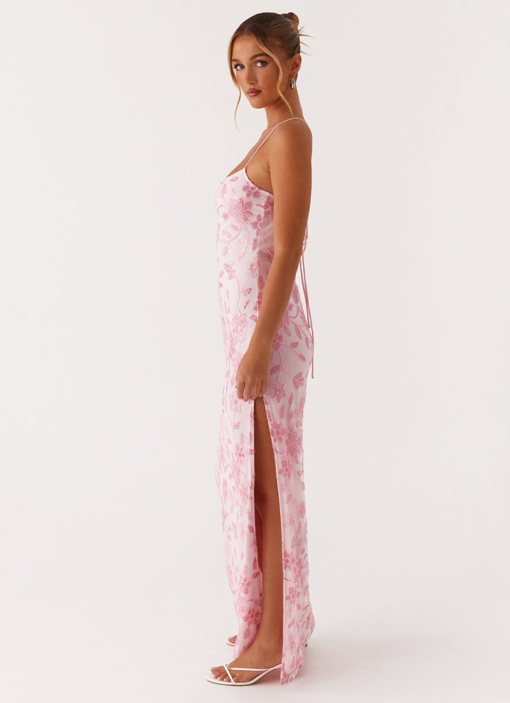 Peppermayo Peppermayo Exclusive - Bright Lights Beaded Maxi Dress - Pink