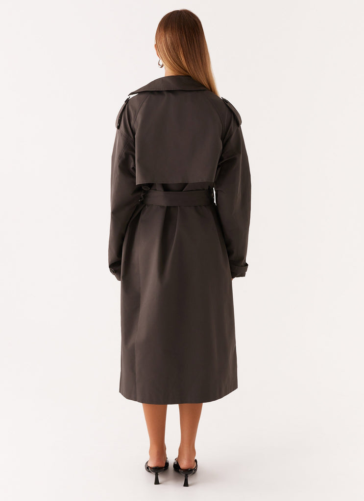 Peppermayo Peppermayo Exclusive - Brighton Oversized Trench Coat - Grey