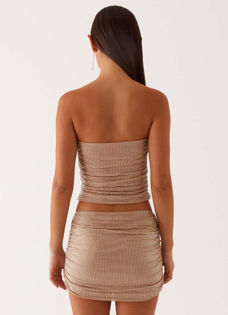 Peppermayo Peppermayo Exclusive - Brightside Rhinestone Tube Top - Silver