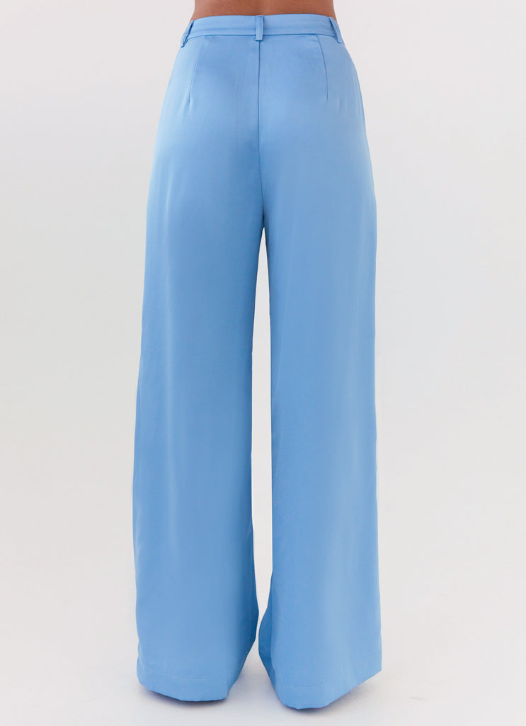 Peppermayo Peppermayo Exclusive - Brinkley Satin Pants - Blue