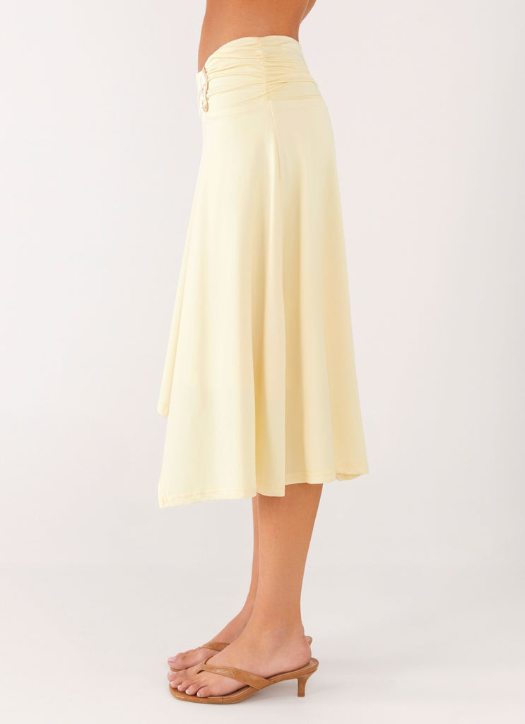 Peppermayo Peppermayo Exclusive - Brisa Midi Skirt - Butter