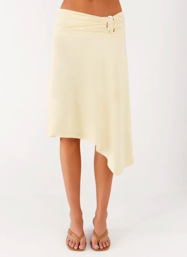peppermayo Peppermayo Exclusive - Brisa Midi Skirt - Butter