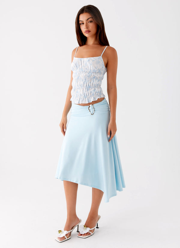 peppermayo Peppermayo Exclusive - Brisa Midi Skirt - Turquoise