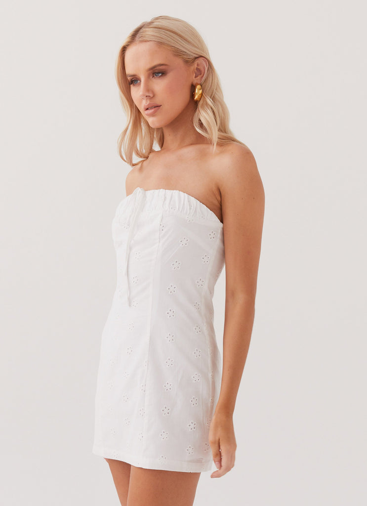 Peppermayo Peppermayo Exclusive - Bronwyn Broderie Mini Dress - White