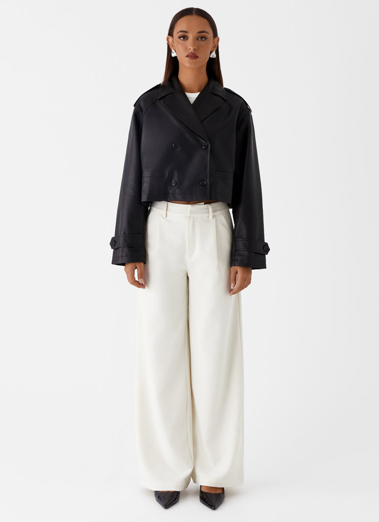 Peppermayo Peppermayo Exclusive - Bryson Cropped Jacket - Black