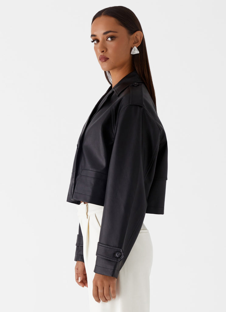 Peppermayo Peppermayo Exclusive - Bryson Cropped Jacket - Black