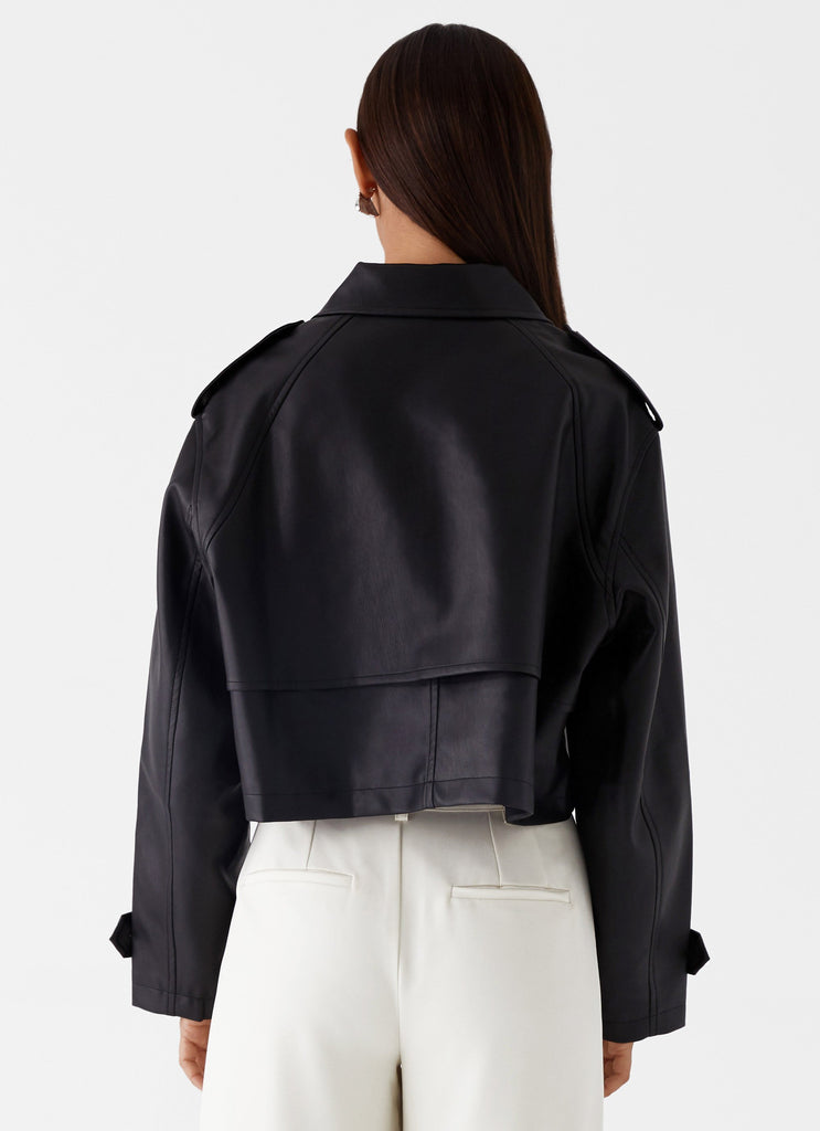 Peppermayo Peppermayo Exclusive - Bryson Cropped Jacket - Black