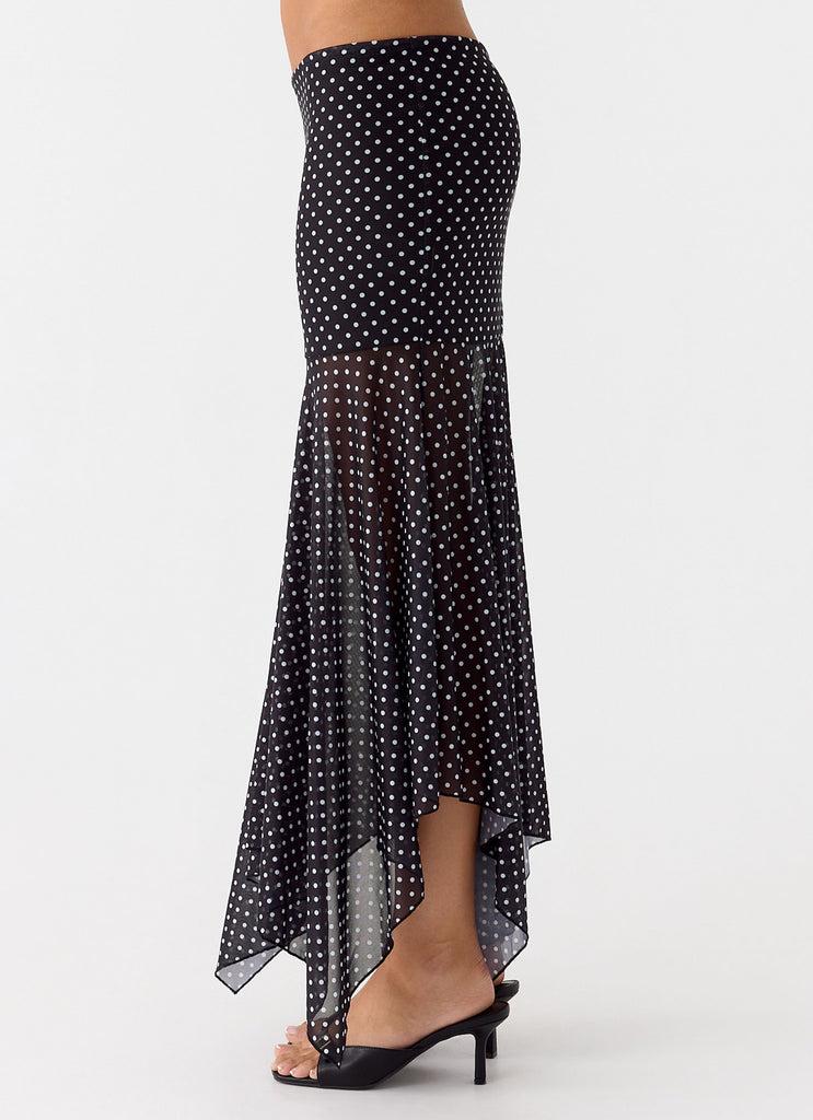 Peppermayo Peppermayo Exclusive - Buffy Maxi Skirt - Black Polkadot