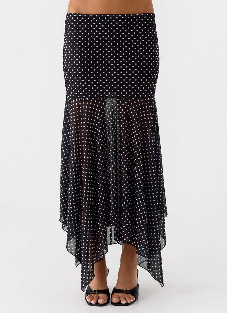 Peppermayo Peppermayo Exclusive - Buffy Maxi Skirt - Black Polkadot