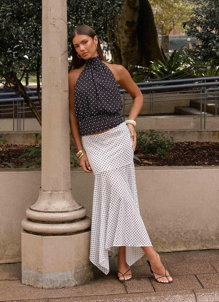 Peppermayo Peppermayo Exclusive - Buffy Maxi Skirt - White Polkadot
