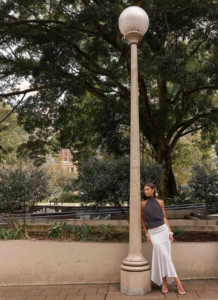 Peppermayo Peppermayo Exclusive - Buffy Maxi Skirt - White Polkadot