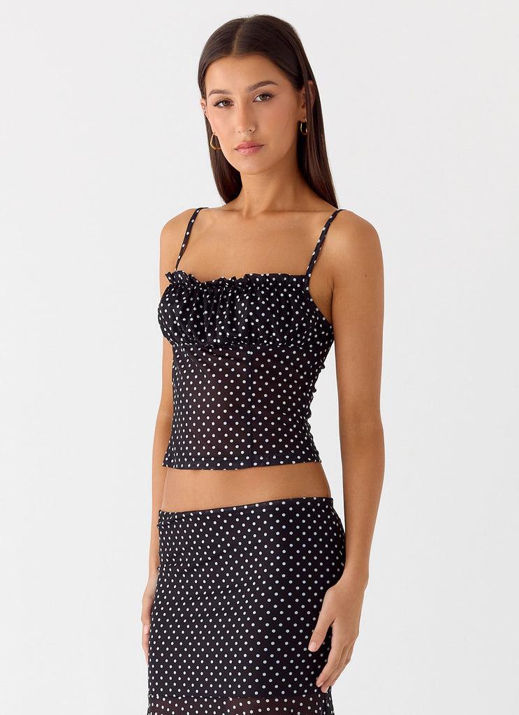 Peppermayo Peppermayo Exclusive - Buffy Top - Black Polkadot