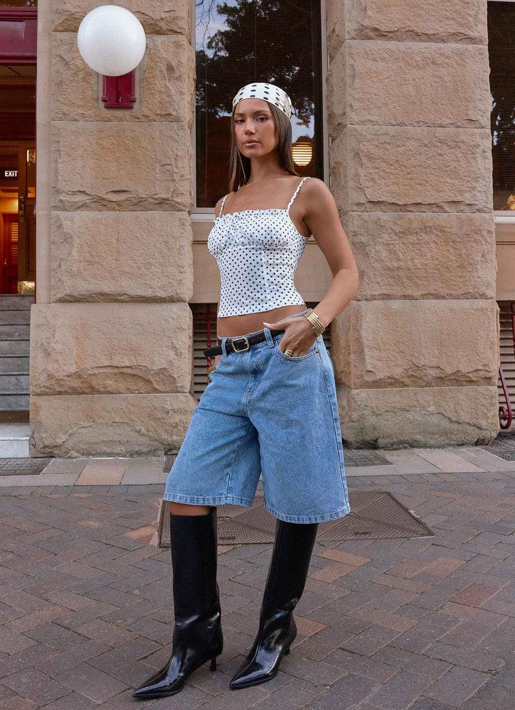 Peppermayo Peppermayo Exclusive - Buffy Top - White Polkadot