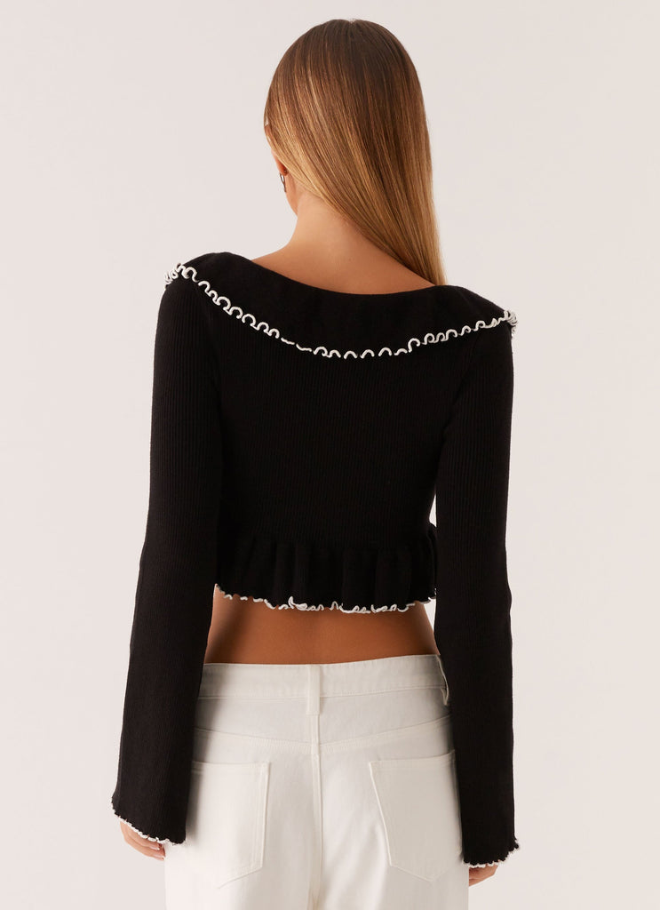Peppermayo Peppermayo Exclusive - Butterfly Effect Knit Top - Black