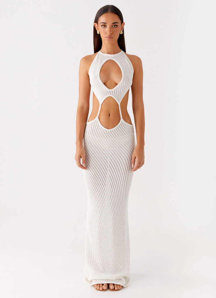 Peppermayo Peppermayo Exclusive - Caicos Crochet Maxi Dress - White