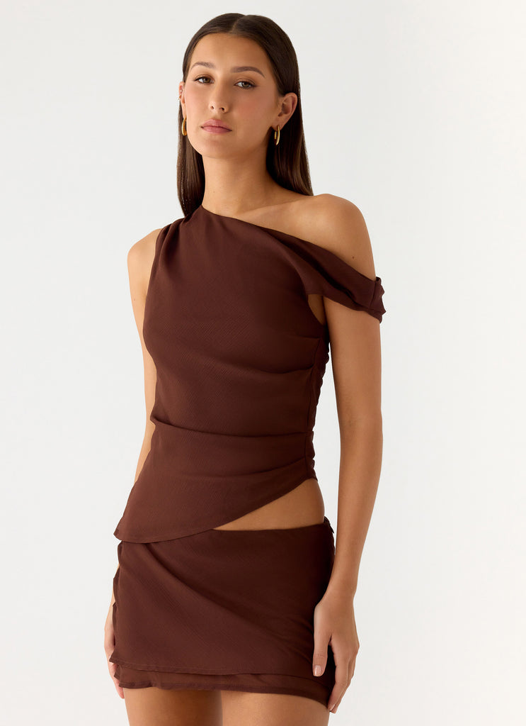 Peppermayo Peppermayo Exclusive - Caleb Mini Skirt - Chocolate