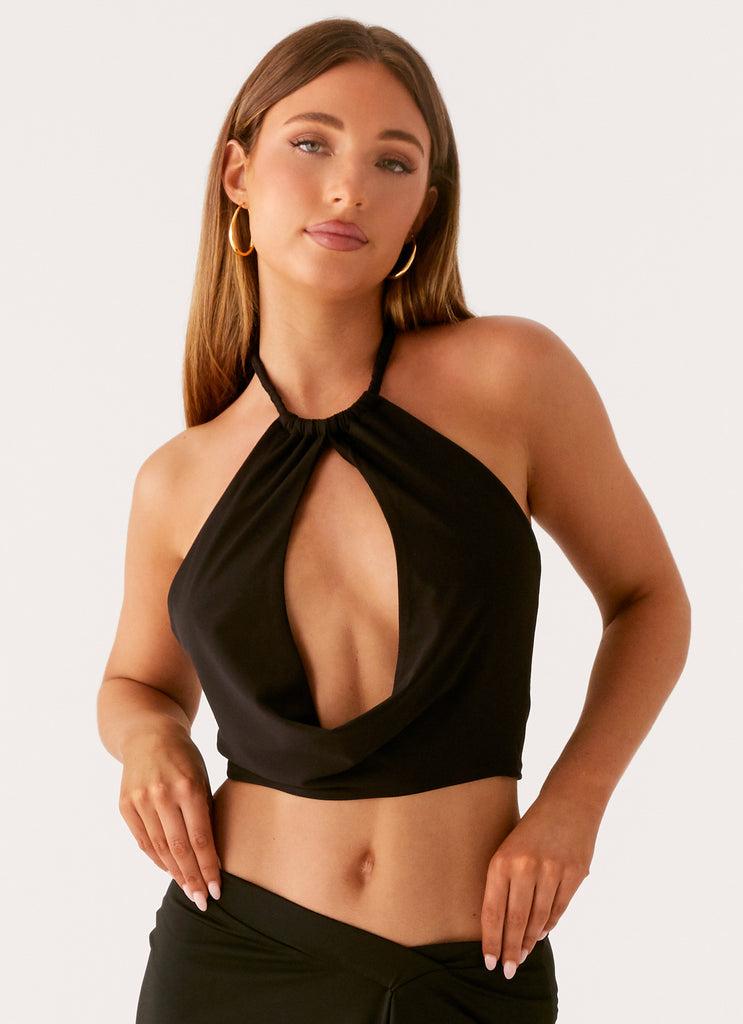 Peppermayo Peppermayo Exclusive - Calisa Cowl Top - Black