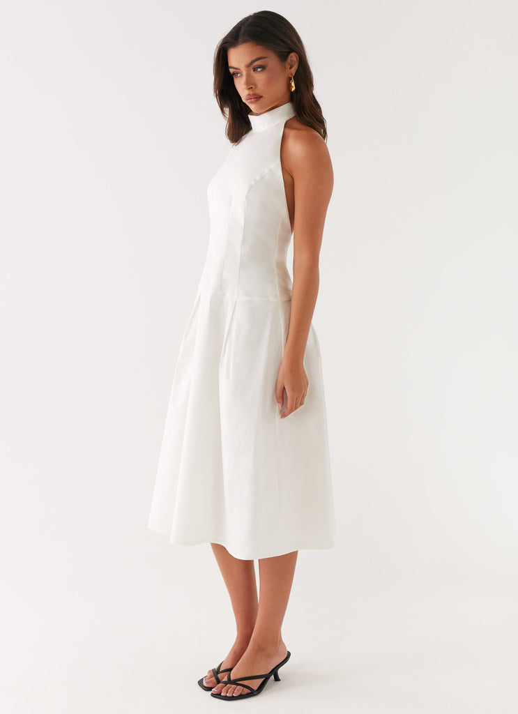 Peppermayo Peppermayo Exclusive - Calla Halter Midi Dress - White