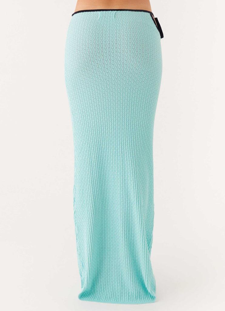 Peppermayo Peppermayo Exclusive - Cameron Crochet Maxi Skirt - Pale Blue