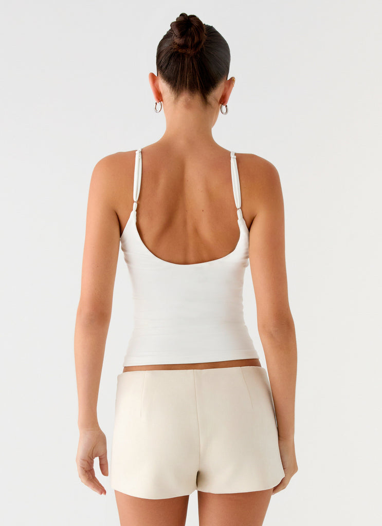 Peppermayo Peppermayo Exclusive - Candela Suede Low Rise Mini Shorts - Ivory