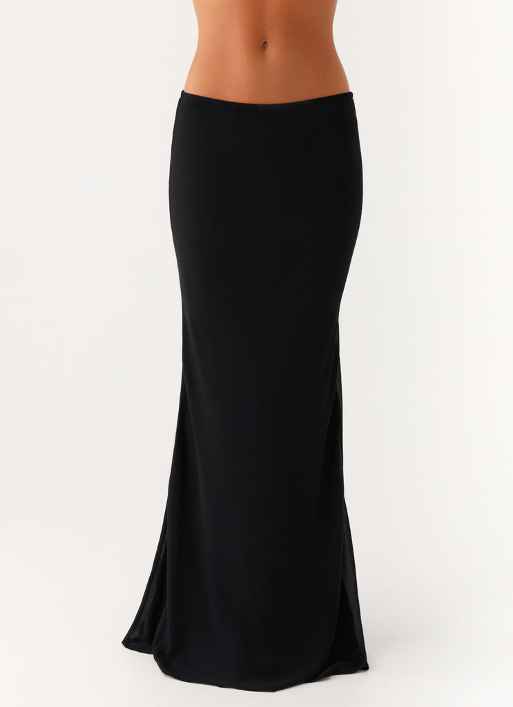 Peppermayo Peppermayo Exclusive - Canyon Chiffon Maxi Skirt - Black