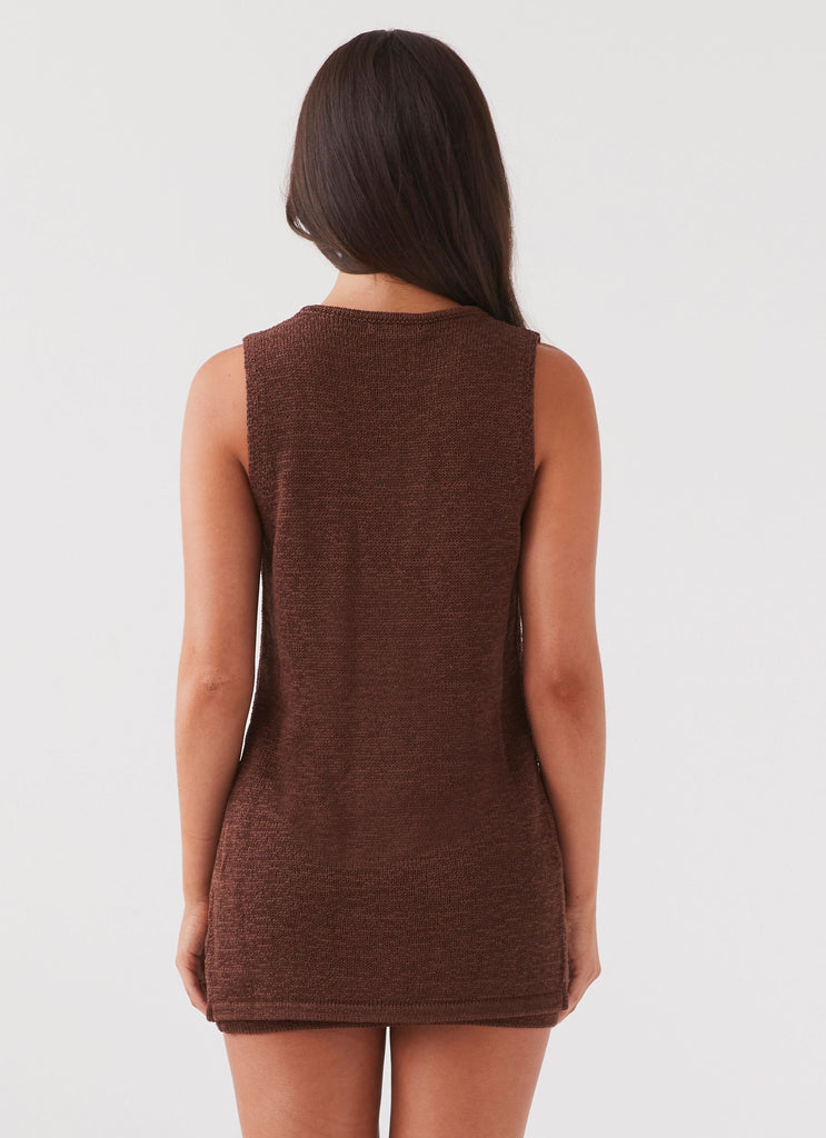 Peppermayo Peppermayo Exclusive - Capri Glow Knit Skirt - Chocolate
