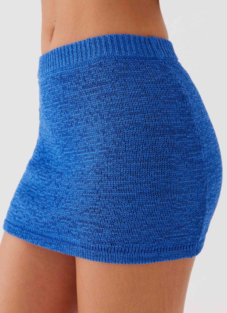 Peppermayo Peppermayo Exclusive - Capri Glow Knit Skirt - Cobalt