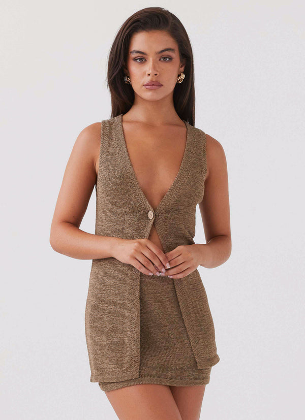 peppermayo Peppermayo Exclusive - Capri Glow Knit Top - Khaki