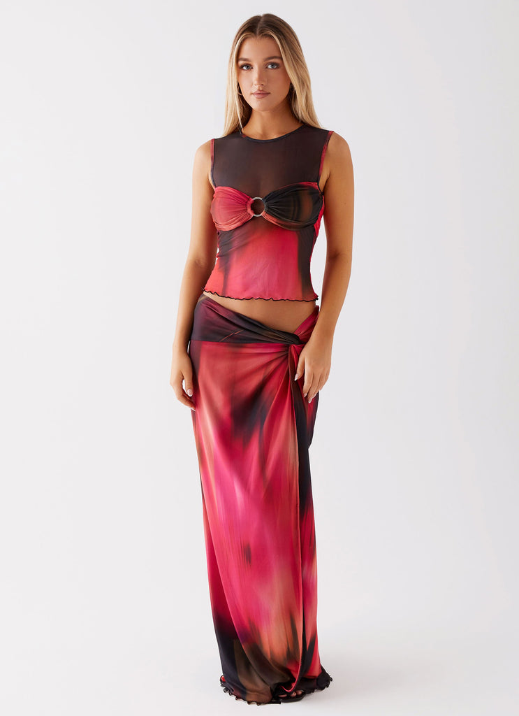 Peppermayo Peppermayo Exclusive - Caprise Mesh Tank - Pink Print