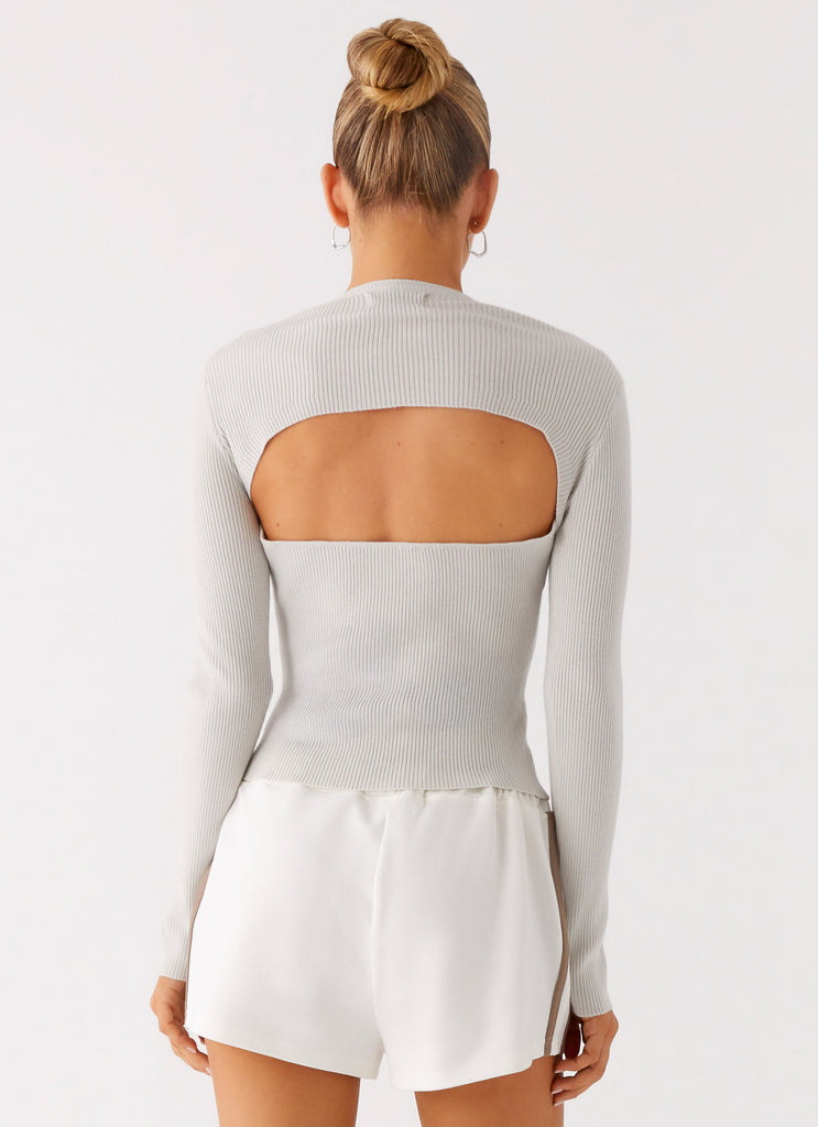 Peppermayo Peppermayo Exclusive - Carissa Open Back Top - Grey