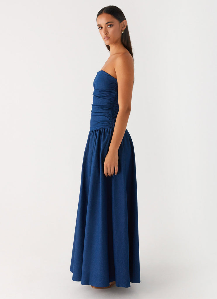Peppermayo Peppermayo Exclusive - Carmel Denim Maxi Dress - Indigo