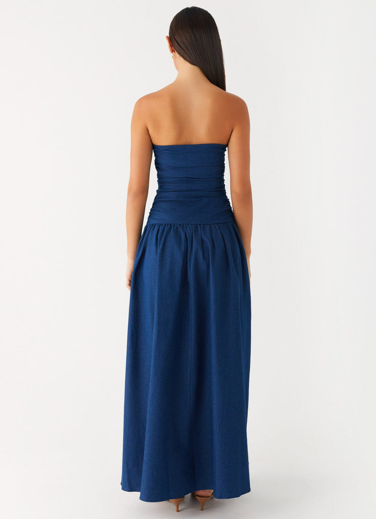 Peppermayo Peppermayo Exclusive - Carmel Denim Maxi Dress - Indigo