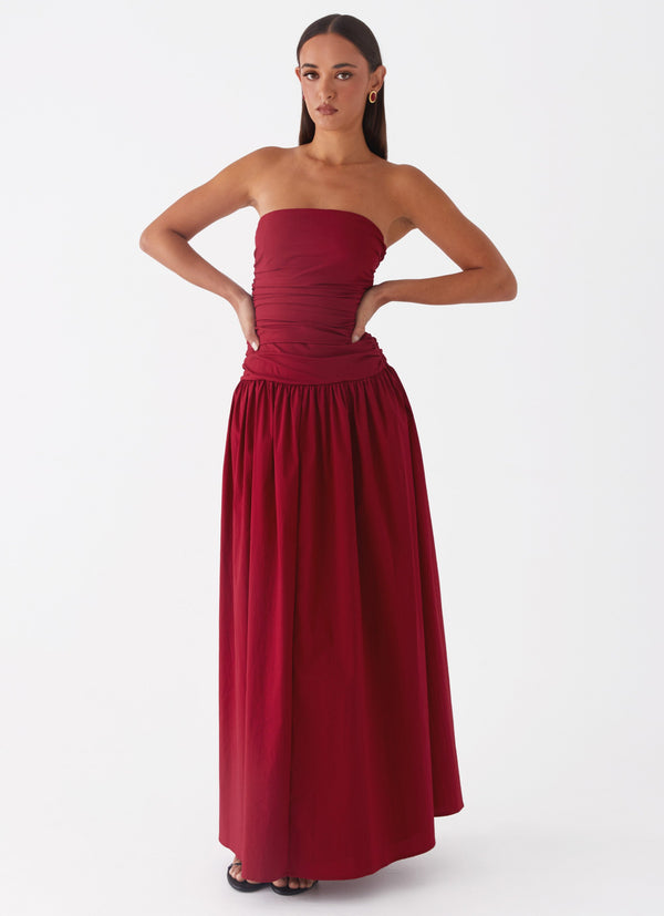 peppermayo Peppermayo Exclusive - Carmel Maxi Dress - Merlot