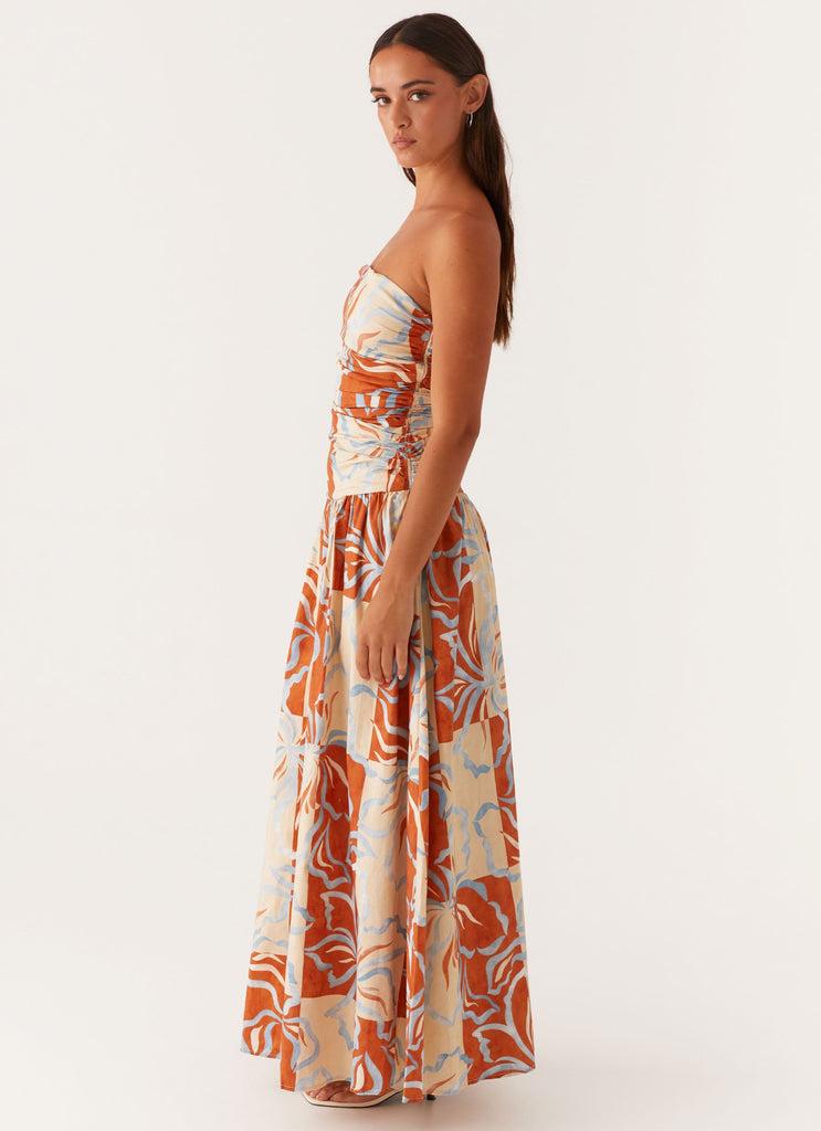 Peppermayo Peppermayo Exclusive - Carmel Maxi Dress - Orange Blue Floral