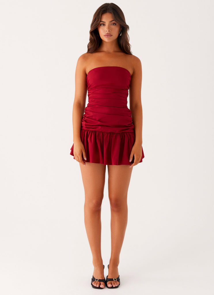 Peppermayo Peppermayo Exclusive - Carmel Mini Dress - Merlot