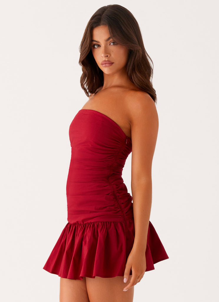Peppermayo Peppermayo Exclusive - Carmel Mini Dress - Merlot