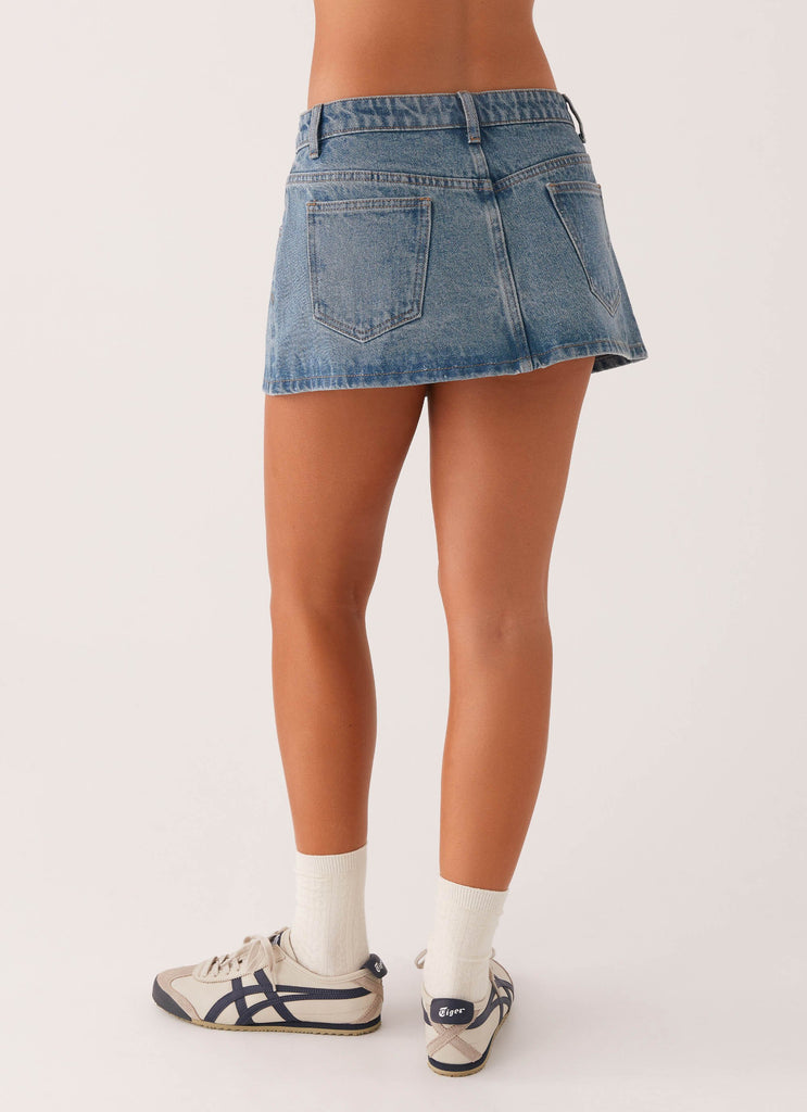 Peppermayo Peppermayo Exclusive - Carrie Denim Mini Skirt - Washed Indigo