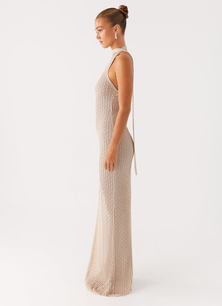 Peppermayo Peppermayo Exclusive - Carryn Knit Maxi Dress - Beige
