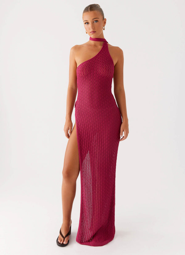 peppermayo Peppermayo Exclusive - Carryn Knit Maxi Dress - Hot Pink