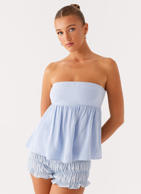 peppermayo Peppermayo Exclusive - Cassie Tube Top - Blue