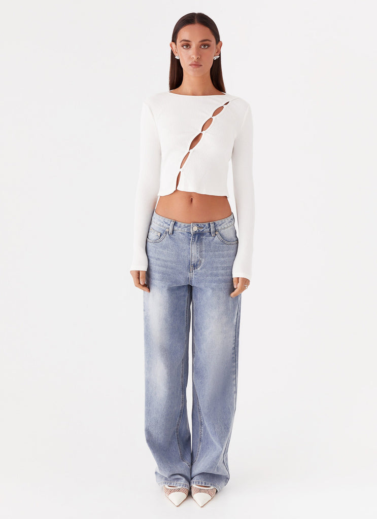 Peppermayo Peppermayo Exclusive - Cassius Long Sleeve Top - Ivory